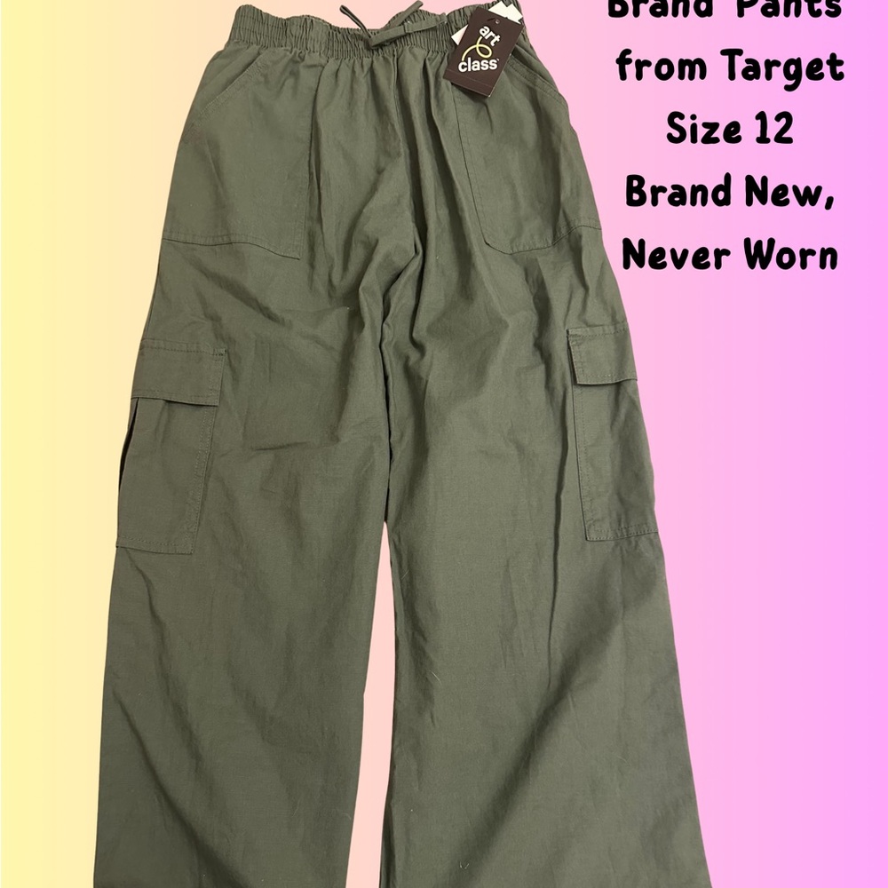 Art Class Kids Green Cargo Pants